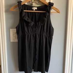 Joie Sleeveless Baby Doll Top in Black Sz: Small